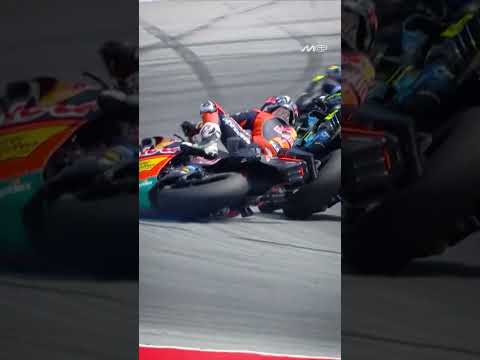 Pedro Acosta goes down after contact at the last corner! thumbnail