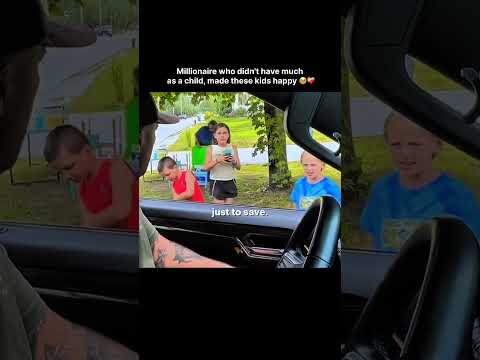 Millionaire who didn't have much as a child, made these kids happy 🥹 thumbnail