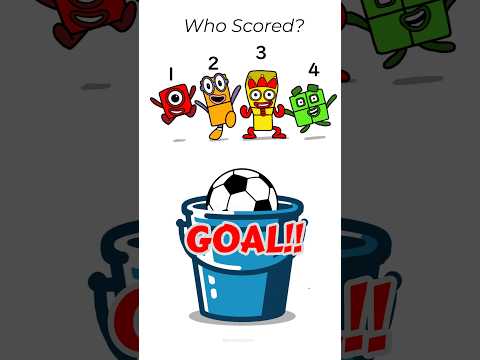 Who Scored?🤔⚽️Numberblocks 1, 2, 3, or 4?? Shoot Challenge Animation #shortsvideo thumbnail
