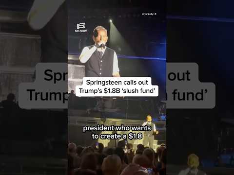 Springsteen calls out Trump's $1.8B 'slush fund' thumbnail