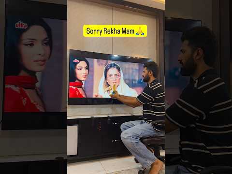 Sorry Rekha Mam, भूख लगी थी 🙏 #shorts #youtubeshorts #funny #comedy #bollywood #reaction #viral thumbnail