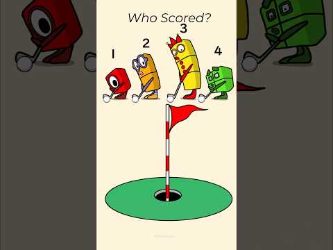 Who Scored?🤔⚽️Numberblocks 1, 2, 3, or 4?? Golf Shoot Challenge Animation 2 #shortsvideo #challenge thumbnail