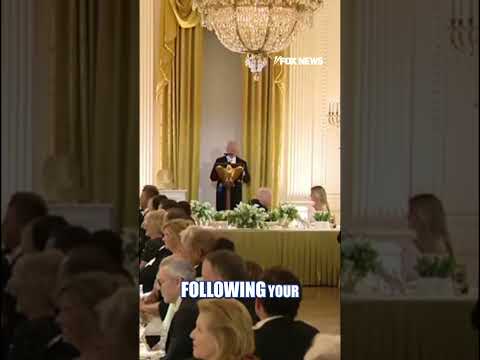 King Charles' joke CRACKS UP White House State Dinner #shorts #us #news #royals #kingcharlesiii thumbnail