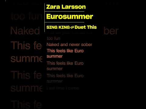 Zara Larsson - Eurosummer 🎤 | Karaoke with lyrics! Save this one for the EasyJet queue ✈️ #karaoke thumbnail