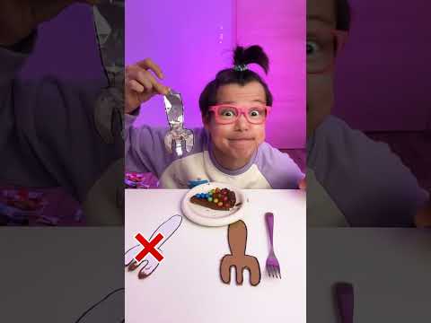 Which Fork Works BEST?! ?? Fun Food Test #shorts thumbnail