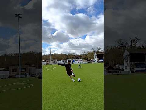 CAN I GET THE BALL THROUGH THE TIRE? ⚽️🔥 thumbnail