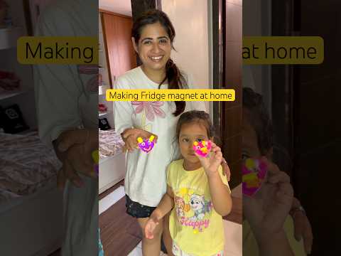 Aadya ke saath banaya fridge magnet  #Shorts #minivlog  #doglove #vacationhack thumbnail