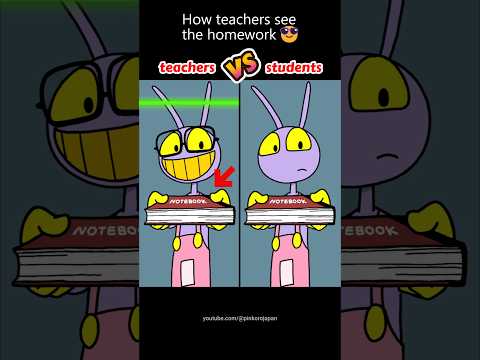 How teachers vs students see homework😂Time Warp Scan Animation #shorts #school #relatable #funny thumbnail