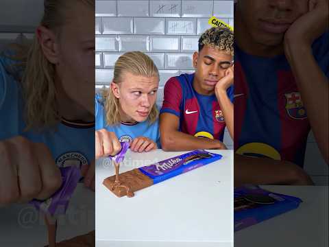 Haaland’s Sneaky Chocolate Hack ?? #football #haaland #parody thumbnail