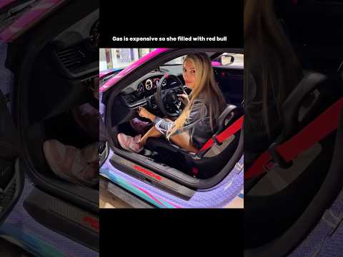 Gas is expensive so she filled with red bull 💀💸🔥 #success  #shorts #foryou #gtr thumbnail