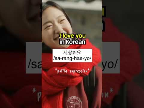 how to say "i love you" in Korean??.. #koreanlearning #iloveyou #kdrama #koreanlessons thumbnail