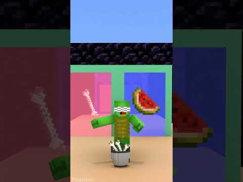 JJ and Mikey in the challenge of collecting money and food, who will win?! thumbnail