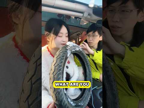 Woman tricks man that this tire is made of candy thumbnail