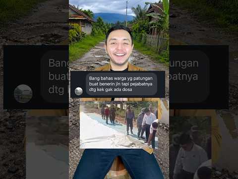 Warga PATUNGAN buat benerin jalan eh pejabatnya baru dateng? #shorts thumbnail