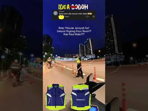 POLlS ROADBLOCK PEGANG KAYU BESAR TAHAN RIDER "DAH MACAM JENAY4H" thumbnail
