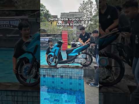 Motor masuk kolam #automobile #youtubeshorts #mamiresing #motoran thumbnail