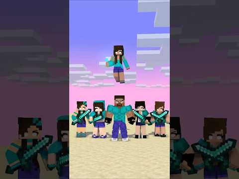Steve Team vs Herobrine Team #shorts #friendship #anime #aphmau #jjsister thumbnail