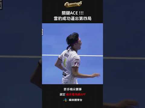 #TPVL 關鍵ACE !!!雲豹成功逼出第四局#桃園雲豹飛將 #台鋼天鷹#shorts thumbnail