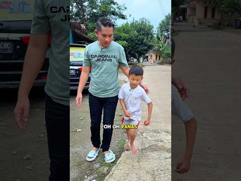 Ayah sama abidzar mau main,abidzar engga pake sandal kepanasan thumbnail
