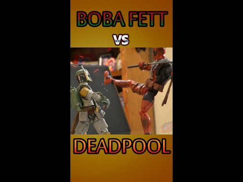 BOBA FETT vs DEADPOOL Stop Motion #Shorts thumbnail