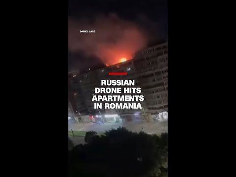 Russian drone hits apartments in Romania thumbnail