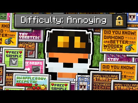 So I made an "Annoying" Difficulty in Minecraft... thumbnail