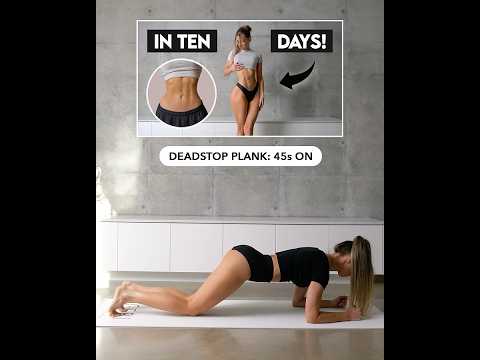 10 Min | 10 Days | 10 Exercises to Get VISIBLE ABS & WAIST Challenge! #homeworkout  #slimwaist #abs thumbnail