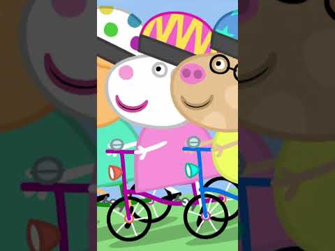 Peppa Pig & Friends Race Downhill! 🚲 #peppapig #shorts thumbnail
