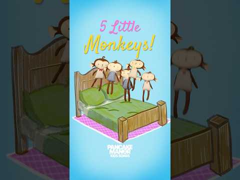 🙈Five Little Monkeys Jumping on a Bed! #kidsvideo #preschool #monkeys thumbnail