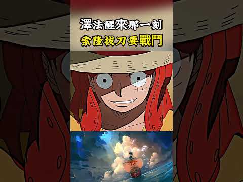 當澤法醒來的那一刻，索隆就拔刀準備戰鬥了，還對山治說撿到了一個不得了的人物#onepiece #luffy #動漫 thumbnail