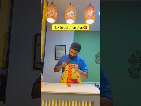 How to cut 7 Tomotoes 🍅 #shorts #funny #ytshorts #ytshortsindia #comedy #viral #relatable #memes thumbnail