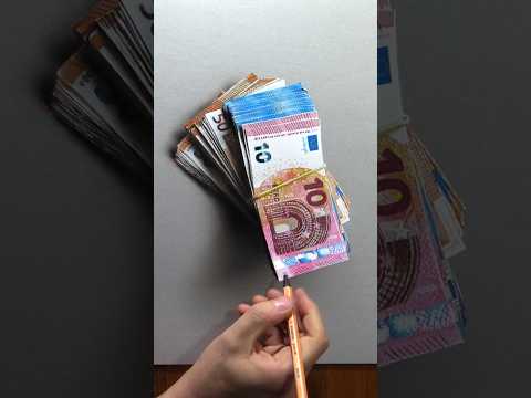 Wad of bills on paper #drawing #art thumbnail