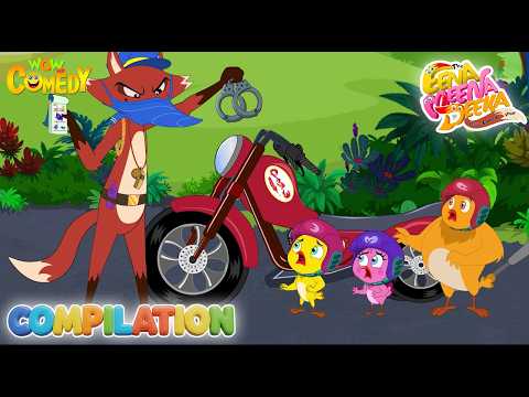 Fox vs Chicks Comedy ? 122 | Ding Dong Bel - Eena meena Deeka | Nonstop Funny Chase Cartoon thumbnail