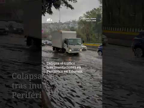 Colapsa el tráfico en Periférico inundado en Edomex thumbnail