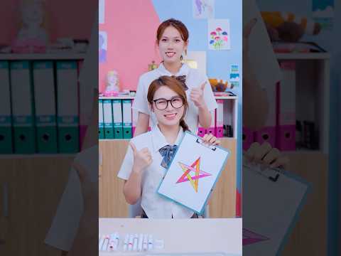 Boys vs Girls: Who Drew the Best Star? ⭐🔥#anhchinh #drawing #star #school #shorts #drawingtricks thumbnail
