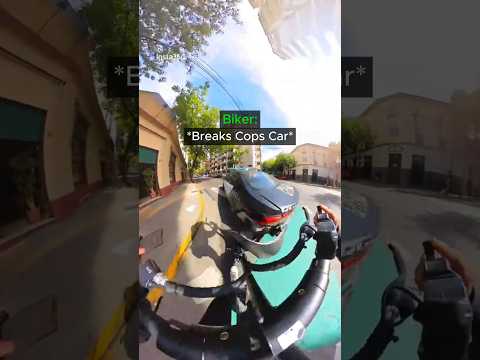 Biker Crashes Into Cop Car ?? thumbnail