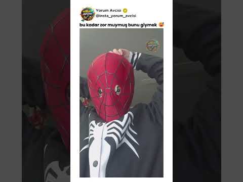 Spiderman maskesi takmak bildiğiniz gibi kolay değil | Komik Yorumlar #komikyorumlar thumbnail