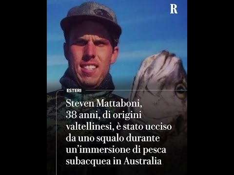Steven Mattaboni, 38 anni, di origini valtellinesi, è stato ucciso da uno squalo in Australia thumbnail