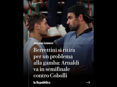 Berrettini SI RITIRA dal Roland Garros per un problema alla gamba: Arnaldi in semifinale thumbnail