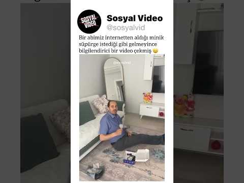 Bir abimiz internetten aldığı minik süpürge istediği gibi gelmeyince bilgilendirici bir video çekmiş thumbnail