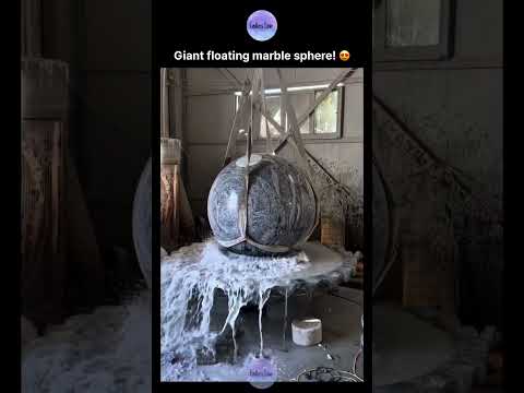Giant floating marble sphere! 😍 thumbnail
