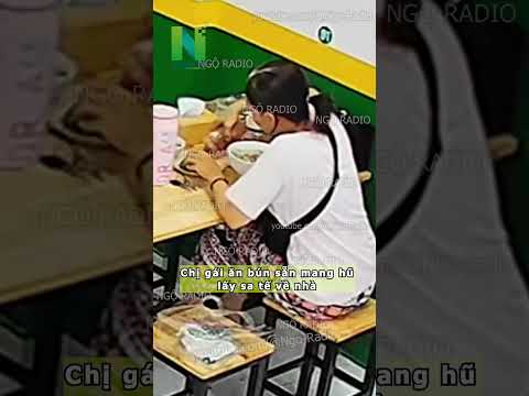 Chị gái ăn bún sẵn mang hũ lấy sa tế về nhà thumbnail