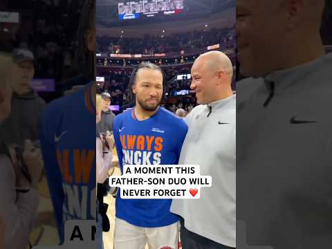 Jalen Brunson & His dad have a moment after the Knicks win the Eastern Conference thumbnail