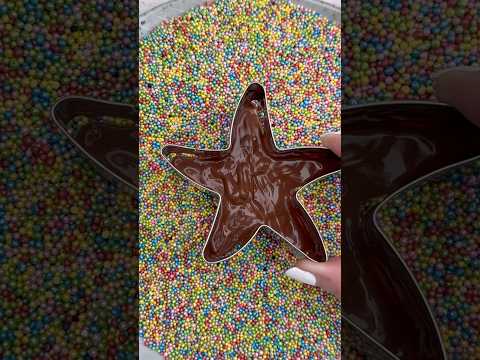 How to make chocolate starfish with colorful sprinkles #starfish  #chocolate #sprinkles thumbnail
