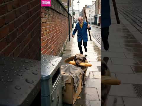 kindness dog 🐶 dramatic bakery bread rescue #kindness #straydog #shorts thumbnail