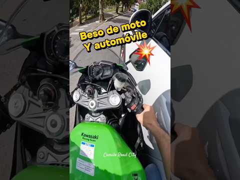 Moto ninja y automóbile se besan #kawasaki #ninja #humor #automobile #moto thumbnail