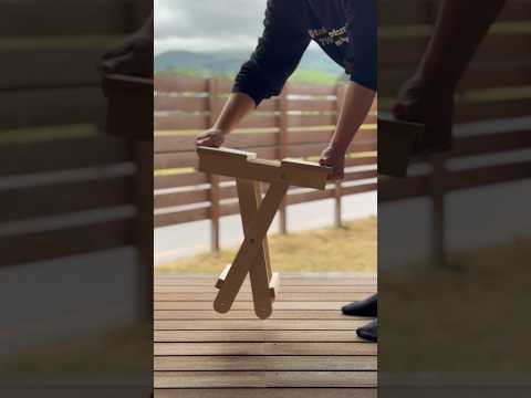 Folding Wooden Chair #shorts #woodworking #diy thumbnail