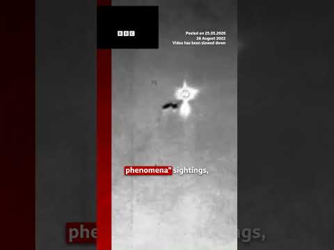 Fighter jet shoots down UFO in newly declassified video. #UFO #US #BBCNews thumbnail