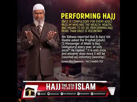 Performing Haj once is Compulsory for Every Adult Muslim who has the Wealth, Health, and means to... thumbnail