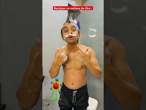 Bachpan mein nahana be like? #comedy #funnyvideo #funny #youtubeshorts #funnyshorts thumbnail